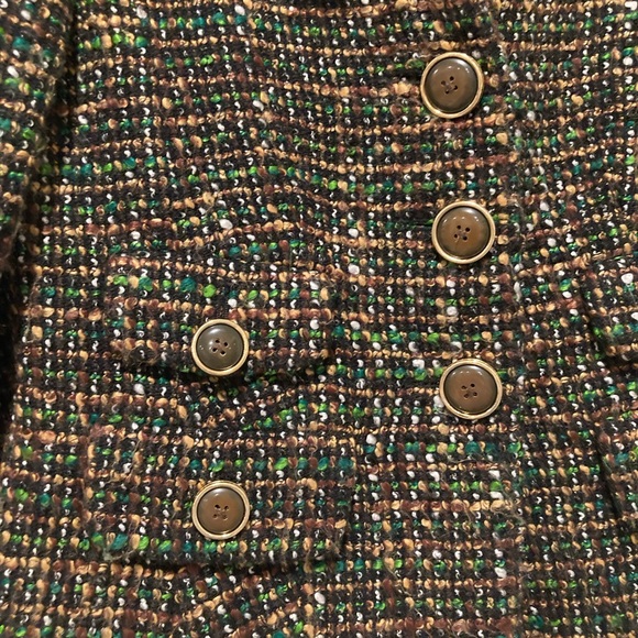 Ann Taylor Loft 3 Button Cropped Tweed Blazer Multi-Colored, Size 0 - Picture 6 of 12